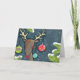 Cartão De Festividades Bright Christmas Reindeer