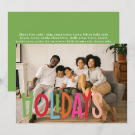 Cartão De Festividades Bright Fun Holidays Christmas Personalized Photo