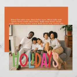 Cartão De Festividades Bright Fun Holidays Christmas Personalized Photo