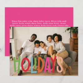 Cartão De Festividades Bright Fun Holidays Christmas Personalized Photo