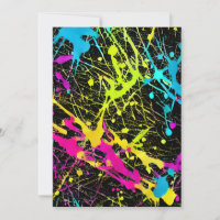 Bright Neon Paint Splatter
