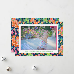 Cartão De Festividades Bright Palm Beach Pão de Natal Foto