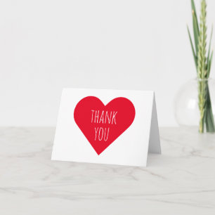 Cartão De Festividades Bright Red Conversation Heart Thank You