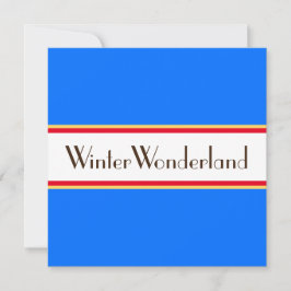 Cartão De Festividades Bright Ssofisticado Alpino Blue Wonderland