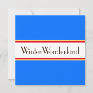 Cartão De Festividades Bright Ssofisticado Alpino Blue Wonderland