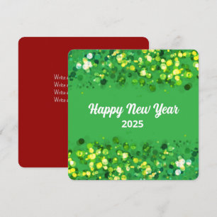 Cartão De Festividades Brilhante colorido chique texto personalizado