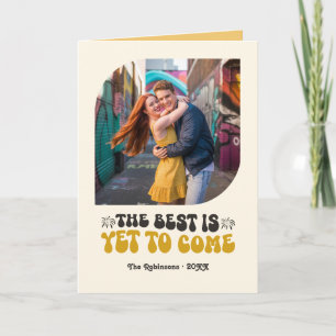 Cartão De Festividades Brilho da Hora Dourada Champanhe Retro Foto de Ano