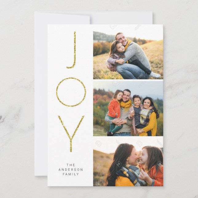 Cartão De Festividades Brilho JOY 3 Pilha Pix (Frente)