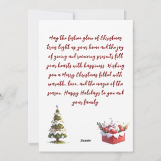 Cartão De Festividades Brilho na Árvore & Presentes