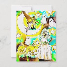 Cartão De Festividades Brincadeira de Halloween, impressão