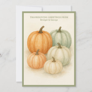 Cartão De Festividades brinde de Autumn Pumpkins