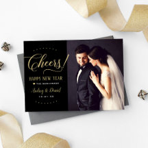 Brinde Dourado Preto Casamento Foto Ano Novo