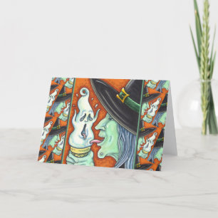 CARTÃO DE FESTIVIDADES BRISAS COMENDO GRITANDO CONE DE SORVETE, HALLOWEH