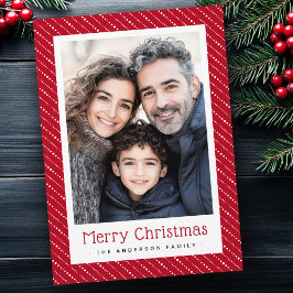 Cartão De Festividades Brisas pontilhadas bonitas, cor vermelha de foto d