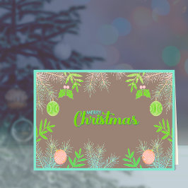 Cartão De Festividades Brô moderno Feliz Natal dobrado botânico