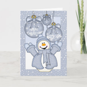 Cartão De Festividades brother, happy snowman christmas card - merry chri