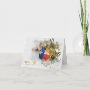 Cartão De Festividades BrushAVC Texas Flag Enfeites de natal Art Holi