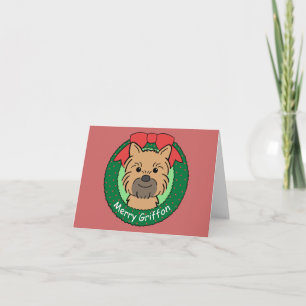Cartão De Festividades Bruxelas Griffon Natal
