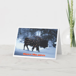 Cartão De Festividades Búfalo festivo