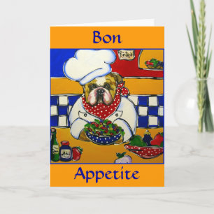 Cartão De Festividades Bulldog Chef
