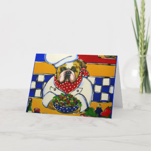 Cartão De Festividades Bulldog Chef