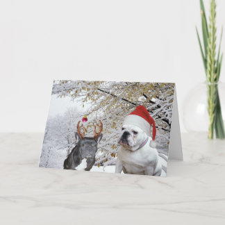 Cartão De Festividades Bulldog Christmas 2