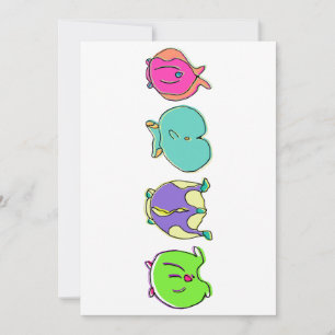 Cartão De Festividades Bumbuns Coloridos de Hamster