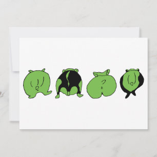 Cartão De Festividades Bumbuns de Hamster Verde