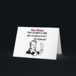 Cartão De Festividades Bunco - Dilema engraçado<br><div class="desc">Bunco engraçado Dilema caracteriza uma mulher gráfica do estilo retro que guardara um cartão da contagem de Bunco. Ela está pedindo "consegue mais duramente contar após alguns vidros do vinho? Ou é apenas mim?". Grande presente a dar como um prêmio ou um presente de Bunco. Grande presente da hospedeira. O...</div>