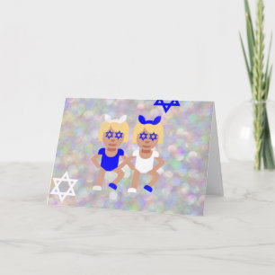 Cartão De Festividades bunny ears hanukkah emoji