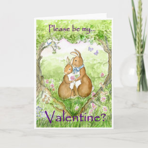 Cartão De Festividades 'Bunny Rabbits' Valentine Card