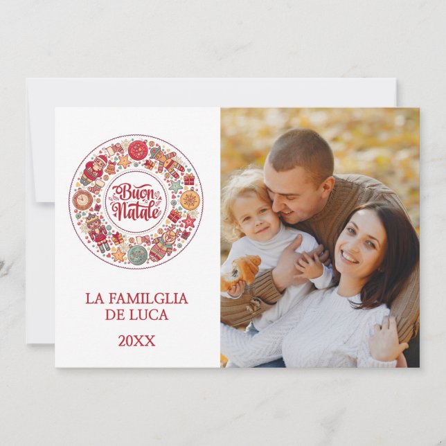 Cartão De Festividades Buon Natale (Frente)