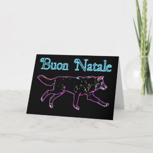 Cartão De Festividades Buon Natale - Electric Wolf