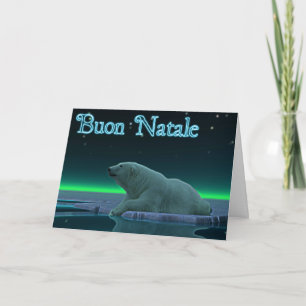Cartão De Festividades Buon Natale - Ice Edge Polar Bear