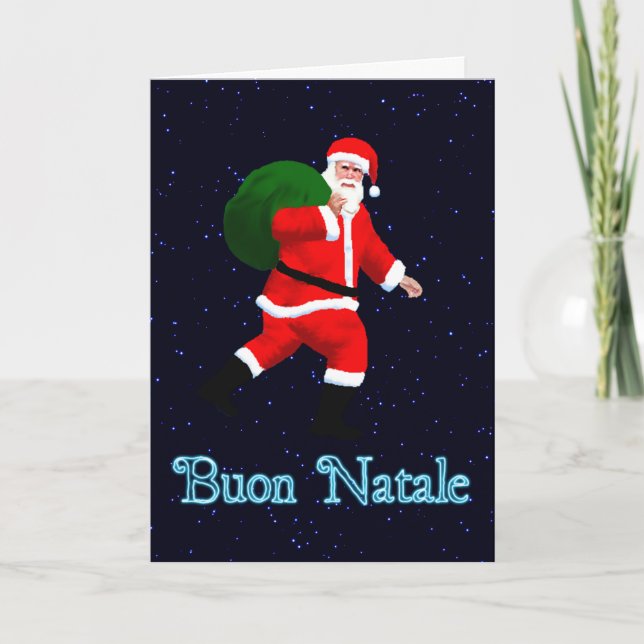 Cartão De Festividades Buon Natale - Papai Noel (Frente)
