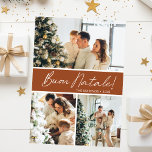 Cartão De Festividades Buon Natale Photo Collage<br><div class="desc">Este cartão fabuloso de 3 fotos, com "Buon Natale!" em uma fonte moderna e seu nome de família e ano em uma fonte de boné tradicional clara e clara, ambos em branco em terracota, com um retorno correspondente, é perfeito para enviar para sua família e amigos. Todos vão adorar ter...</div>