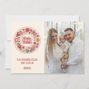 Cartão De Festividades Buon Natale Wreath