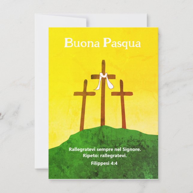 Cartão De Festividades Buona pasqua cartolina di auguri religiosa / Itáli (Frente)