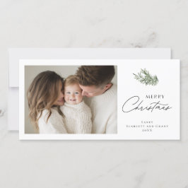 Cartão De Festividades Buquê de Férias Minimalista de Natal Alegre