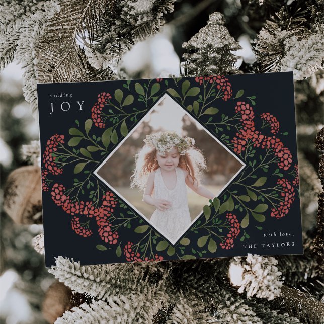 Cartão De Festividades Buquê de inverno | Imagem Botânica Por Aquarela (Criador carregado)