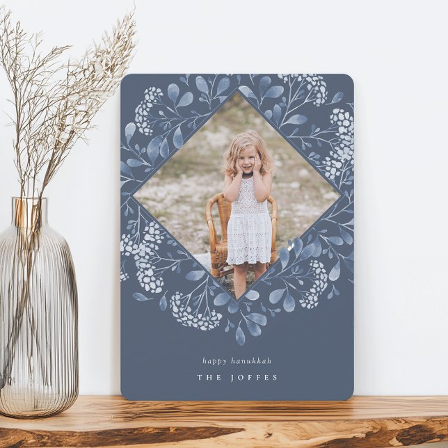 Cartão De Festividades Buquê de inverno | Imagem Elegante de Hanukkah Wat (Criador carregado)