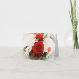 Cartão De Festividades Buquê de Rosas Vermelhas