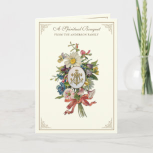 Cartão De Festividades Buquê Espiritual Católico Orador Virgem Maria