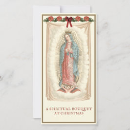 Cartão De Festividades Buquê Espiritual Oração Católica Guadalupe