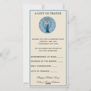 Cartão De Festividades Buquê espiritual Oração Católica Mary Jesus