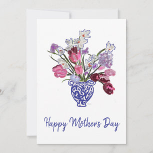 Cartão De Festividades Buquê Floral do Dia das Mães