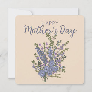 Cartão De Festividades Buquê Floral Feliz Dia das Mães