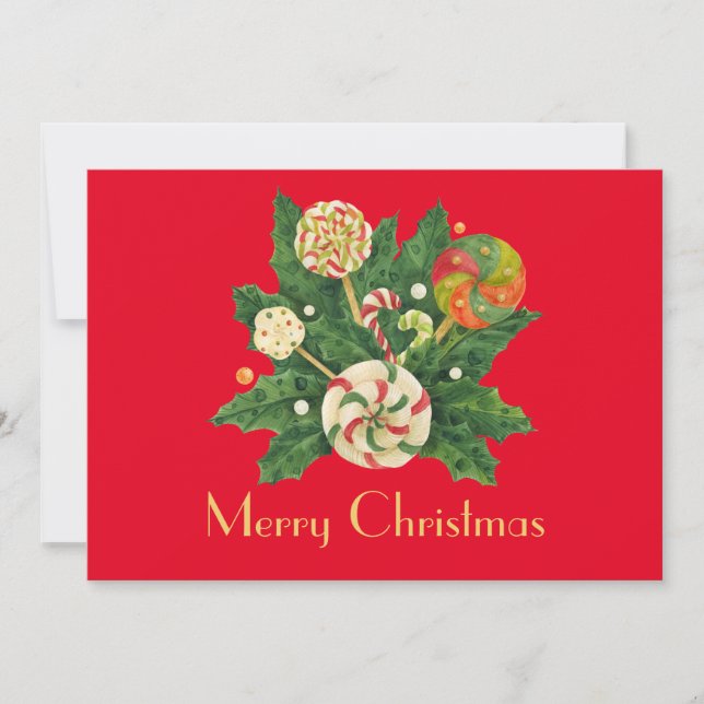 Cartão De Festividades Buquê Holiday Sweets (Frente)