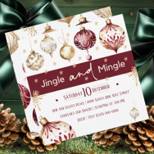 Burgundy e Ivory Jingle e Mingle Party