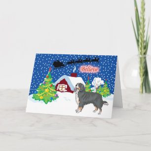 Cartão De Festividades Burmese Mountain Dog Believe In Santa Christmas
